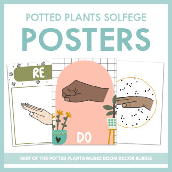 Solfege Posters | Potted Plants Music Room Decor