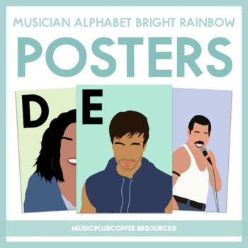 Musician Alphabet Bright Rainbow | Posters