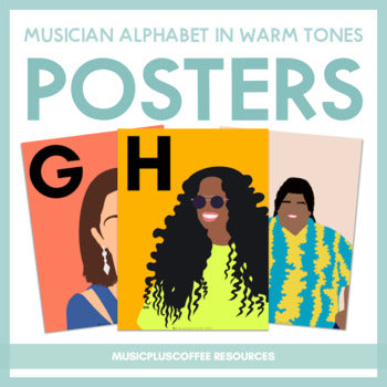 Musician Alphabet Warm Tones | Posters