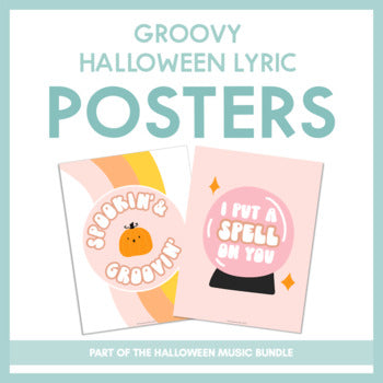 Groovy Halloween Music Lyric | Posters