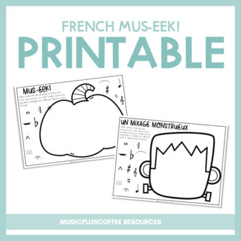 French Mus-EEK! Printable | Halloween Freebie! | Jazz-O-Lantern