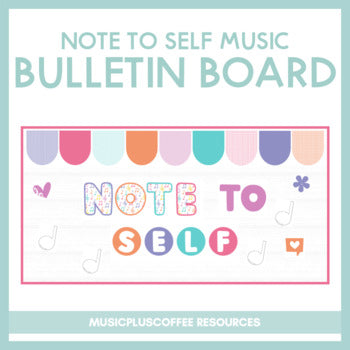 Note To Self Music Bulletin Board | Music Room Decor